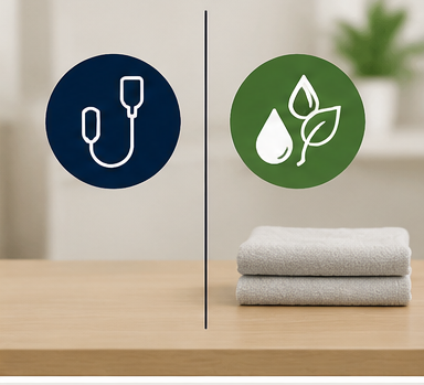 Catheter vs non-catheter bladder management options illustration