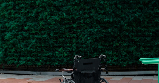 Accessible bathroom setup for wheelchair user