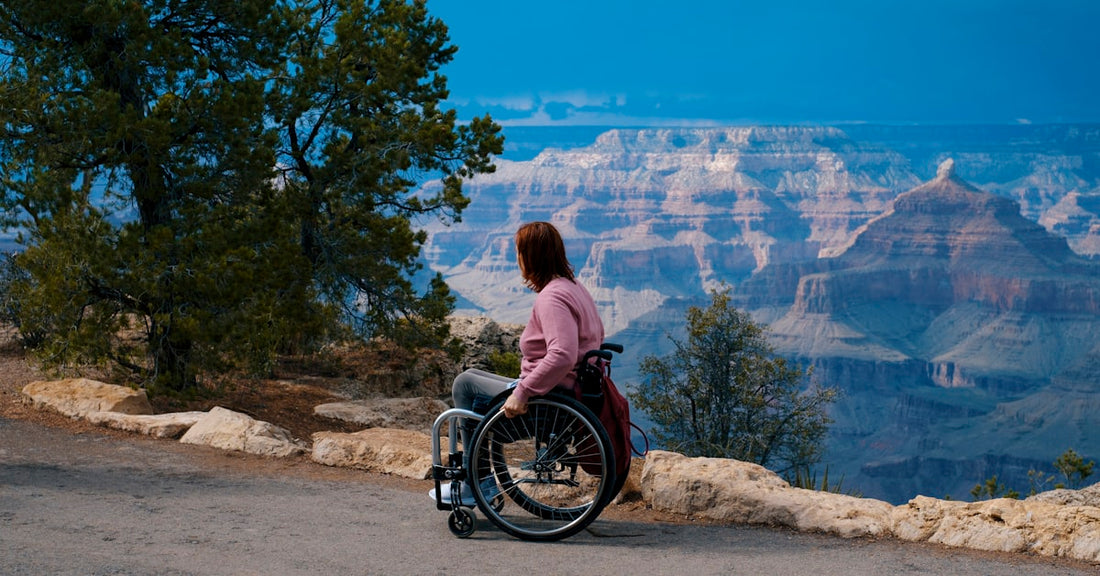 Person in wheelchair managing health independently