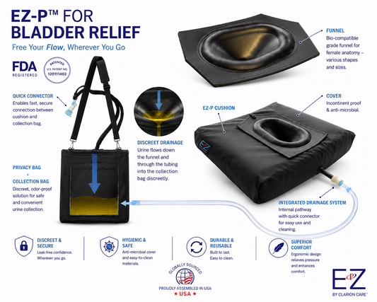EZ-P™ Bladder Management System — Reusable Wheelchair Cushion for Women, top view